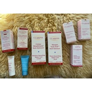 NWT 9-piece Clarins Serum/Cream/Balm Travel Bundle